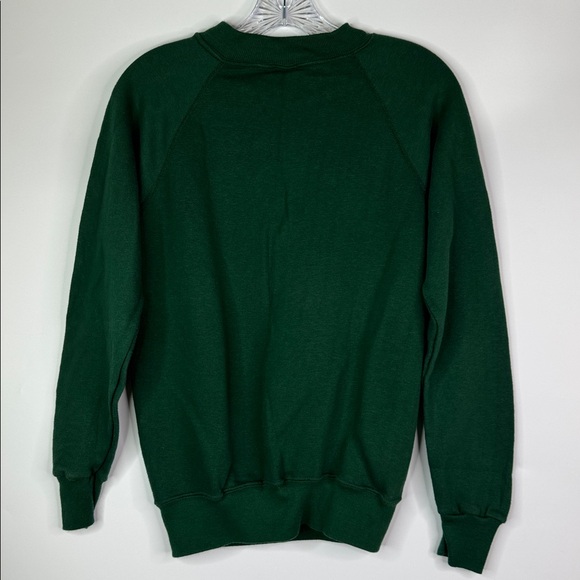 Vintage Velva Sheen University Vermont Green Crewneck Sweatshirt Size Medium 80s - Picture 4 of 8
